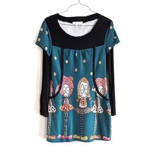 Aryeh Dress Long Sleeve Unique Rare Doll Dancer Size Small